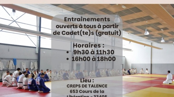STAGE DU 27 AU 29 DECEMBRE - TALENCE